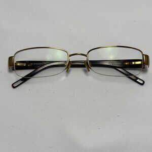 Burberry Gold Half Rim Eyeglasses - Frames Only